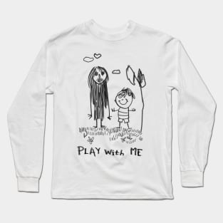 Children's Dark Creations: Horror Drawing Long Sleeve T-Shirt